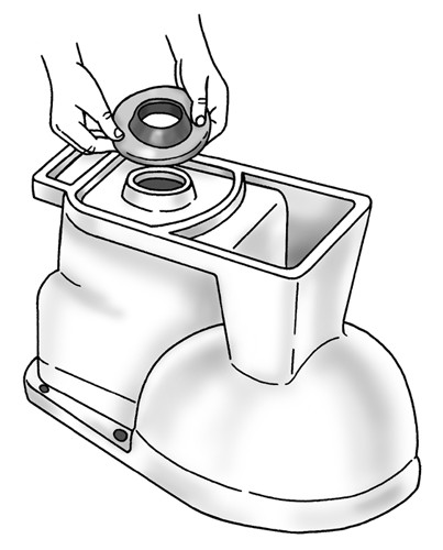 Figure 5-6: Installing a new wax ring seal.